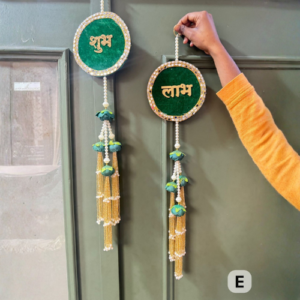 emerald-green-velvet-shubh-labh-toran-pairs-of-2-luxury-home-entrance-decor