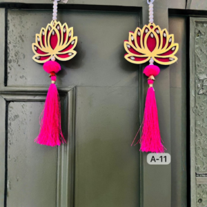 lotus-cutwork-tassel-wall-hanging-pink-tassel-pair-of-5