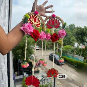lotus-floral-door-hanging-toran-dreamcatcher-style-entrance-decor-with-roses-set-of-3-pair