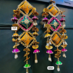 velvet-embroidered-door-toran-with-beads-pom-poms-traditional-entrance-decor-pair-of-2