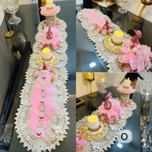pink-peacock-table-runner
