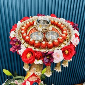red-floral-designer-pooja-thali-set-of-1