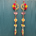 golden-shubh-labh-hangings-with-floral-design-pack-of-1