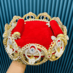 red-singhasan-with-cylindrical-cushions-pack-of-1