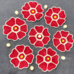 red-floral-mat-set-pack-of-1