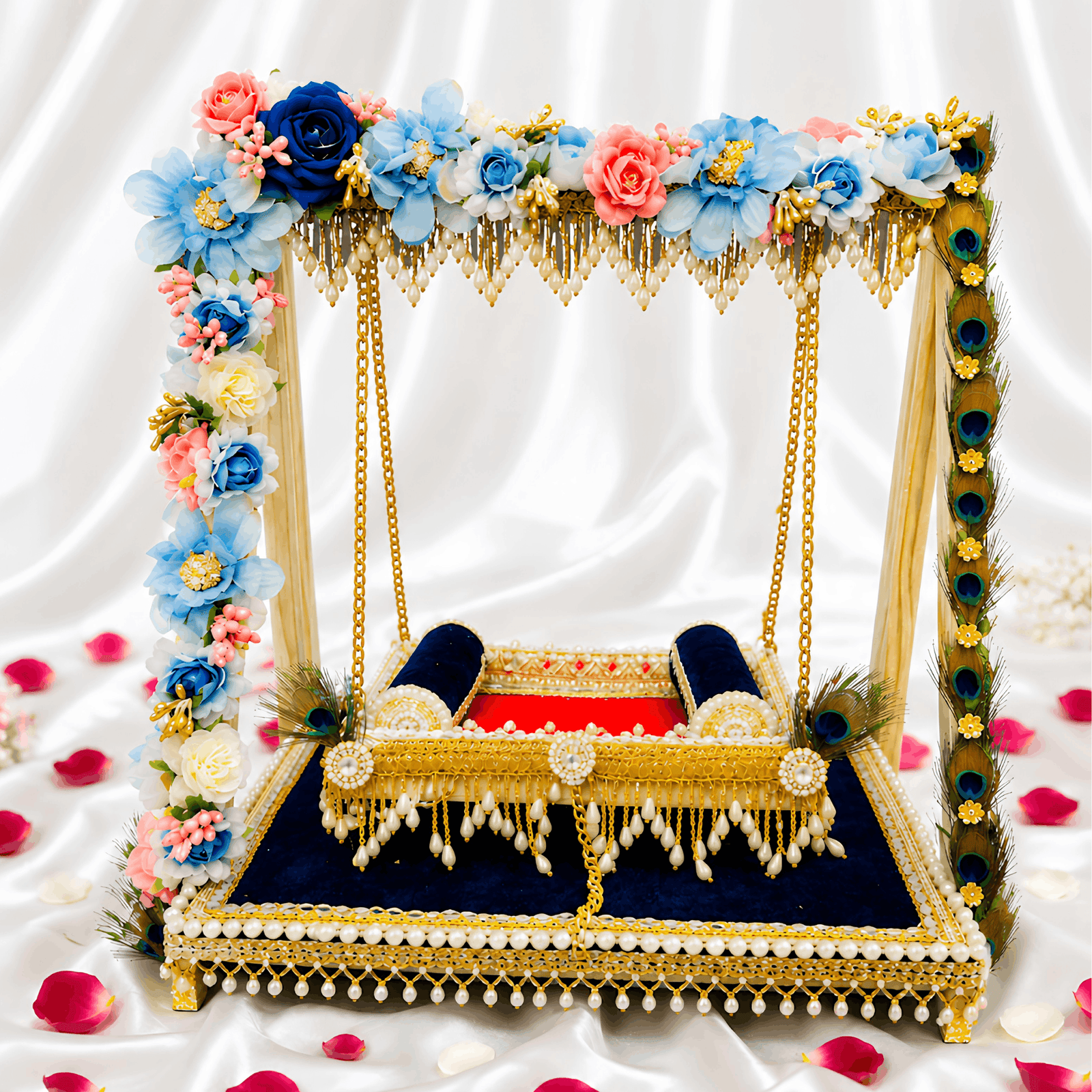Beautiful Dark Blue Jhula (Pack of 1)