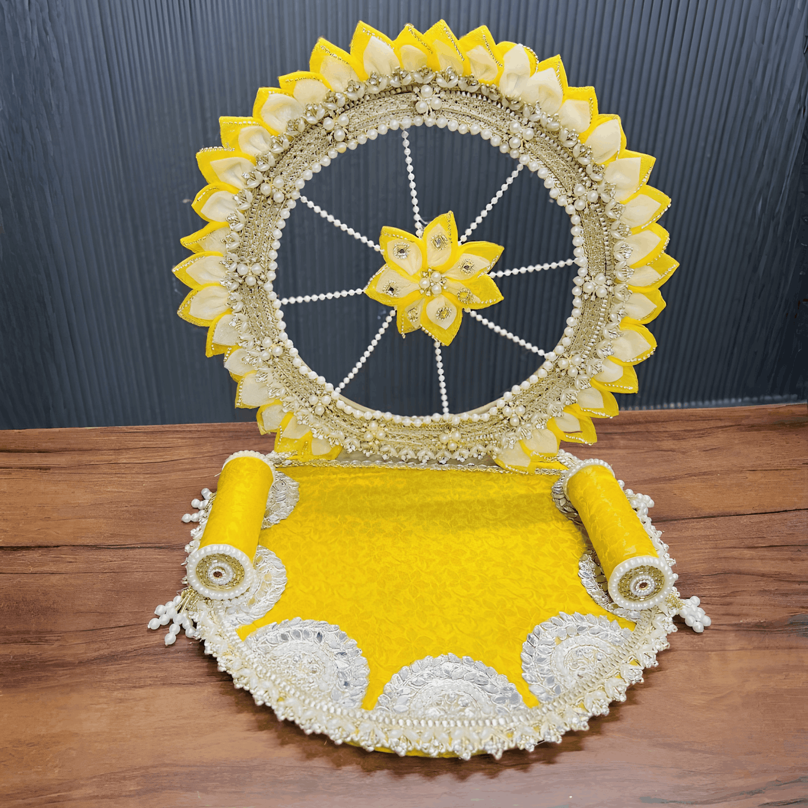 Yellow Singhasan -12 inch (Pack of 1)