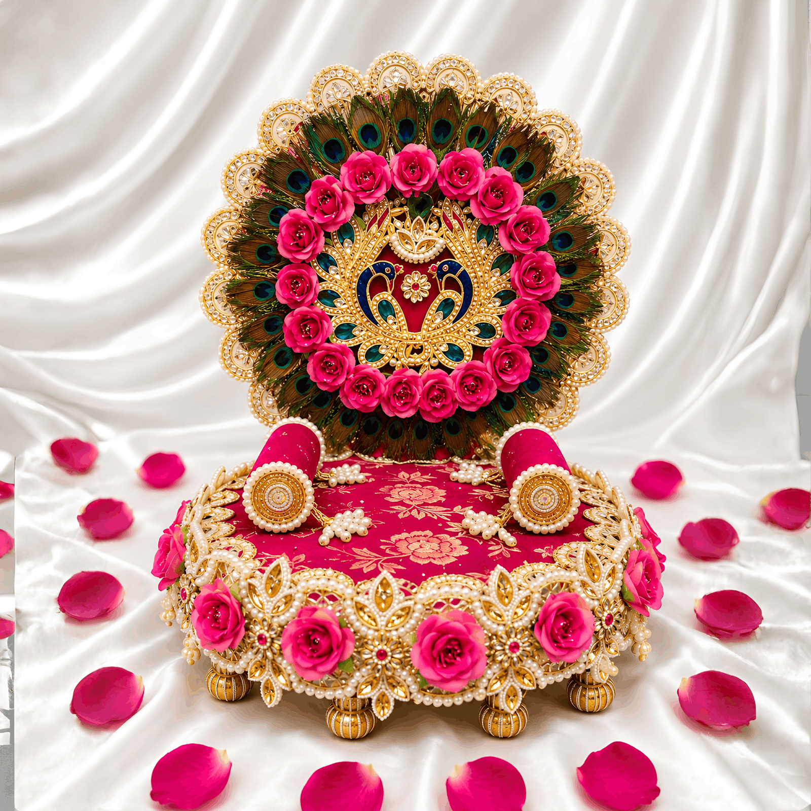 Beautiful Pink Designer Singhasan (Pack of 1)