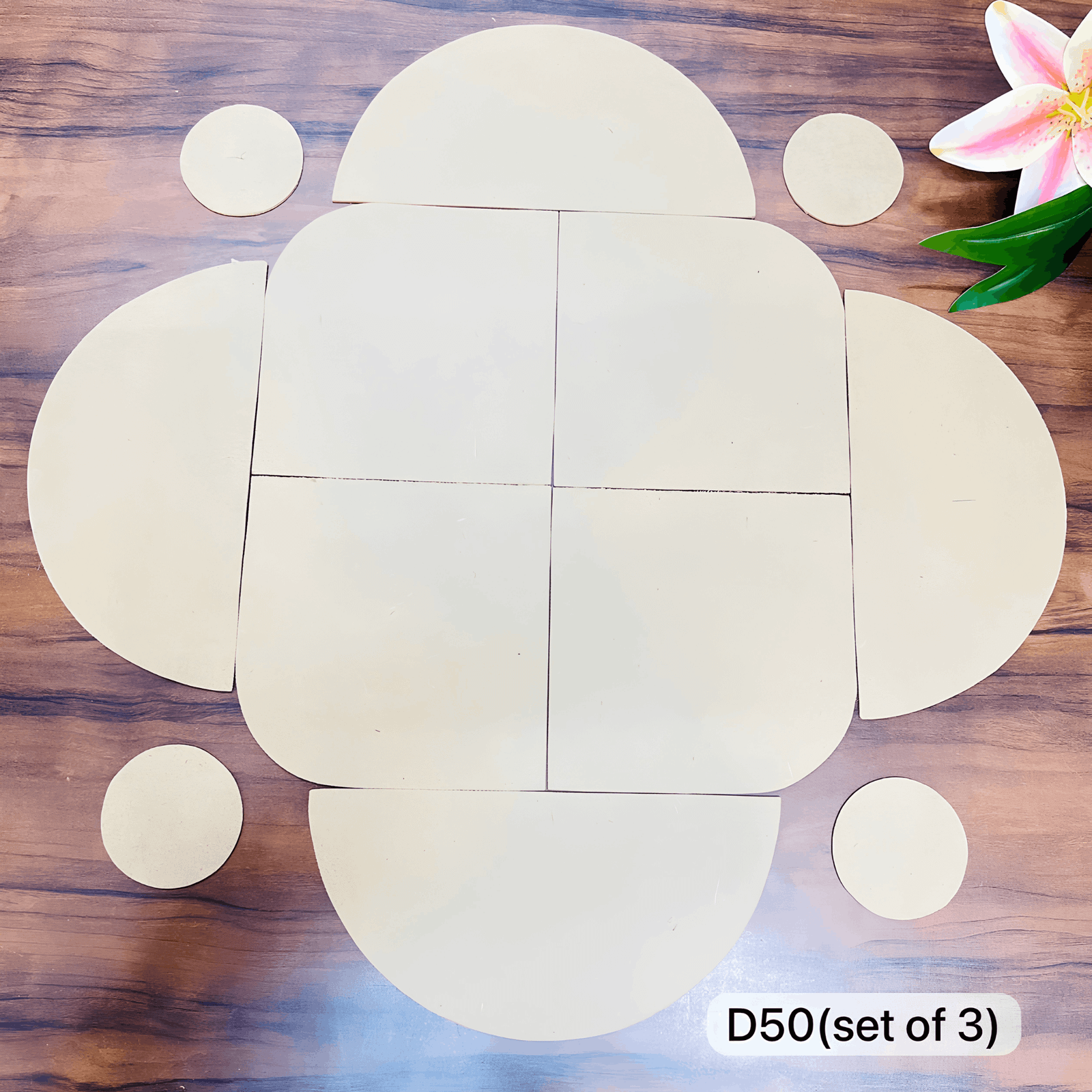 New Rangoli Raw Base Design (Set of 3)