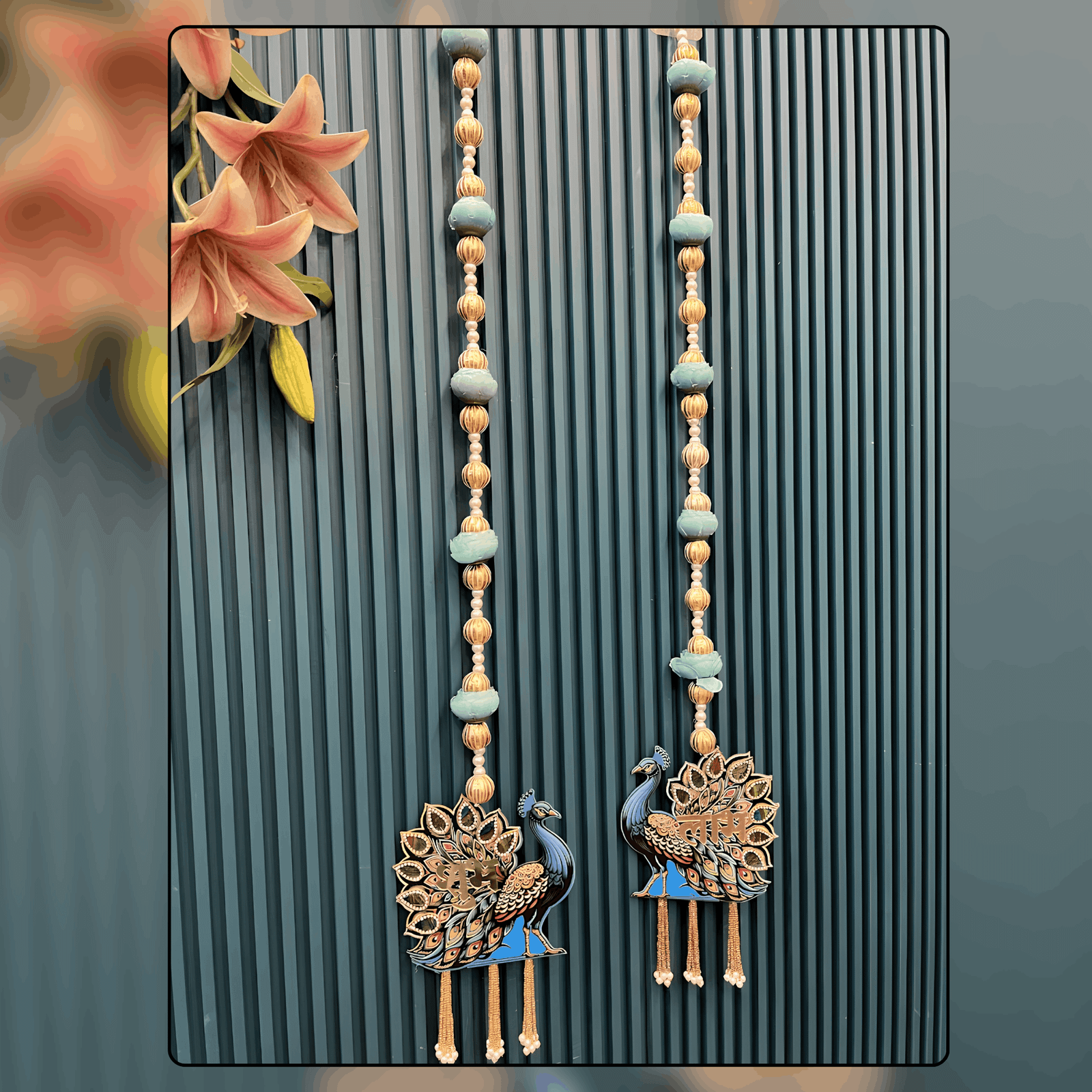 peacock hangings set