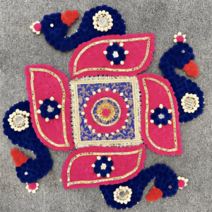beautiful-peacock-themed-rangoli-pink-and-blue-set-of-1